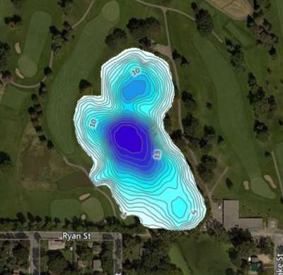 Golf Course Pond Aerial 3
